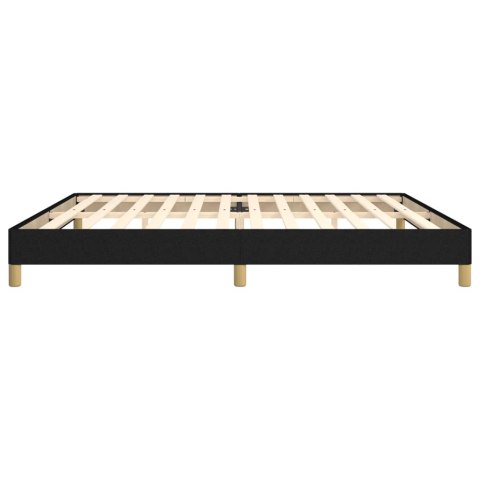 Rama łóżka, czarna, 200x200 cm, obita tkaniną