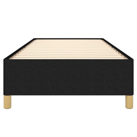 Rama łóżka, czarna, 80 x 200 cm, tapicerowana tkaniną