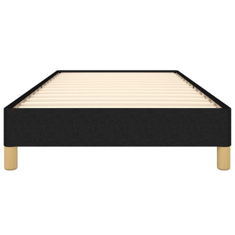 Rama łóżka, czarna, 80 x 200 cm, tapicerowana tkaniną