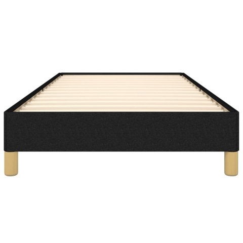 Rama łóżka, czarna, 90 x 200 cm, tapicerowana tkaniną
