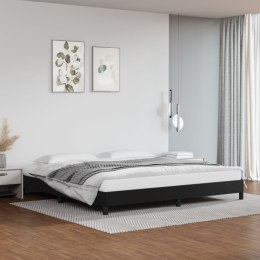 Rama łóżka, czarne, 200x200 cm, obite sztuczną skórą