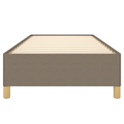 Rama łóżka, kolor taupe, 90x190 cm, tapicerowana tkaniną