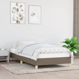 Rama łóżka, kolor taupe, 90x200 cm, tapicerowana tkaniną