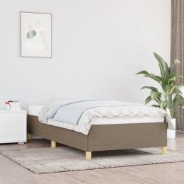 Rama łóżka, kolor taupe, 90 x 200 cm, tapicerowana tkaniną