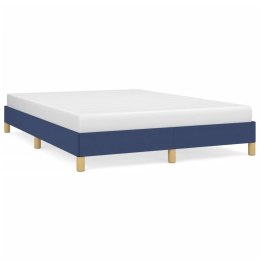 Rama łóżka, niebieska, 140 x 200 cm, obita tkaniną