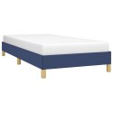 Rama łóżka, niebieska, 80 x 200 cm, tapicerowana tkaniną