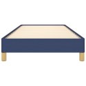 Rama łóżka, niebieska, 80 x 200 cm, tapicerowana tkaniną