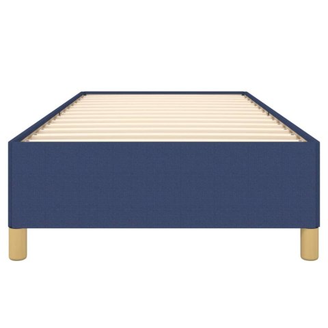 Rama łóżka, niebieska, 90 x 200 cm, tapicerowana tkaniną