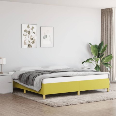 Rama łóżka, zielona, 200x200 cm, obita tkaniną
