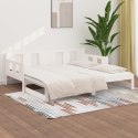 Łóżko rozsuwane, białe, lite drewno sosnowe, 2x(90x190) cm