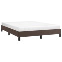 Rama łóżka, brązowe, 140x200 cm, obite sztuczną skórą