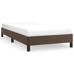 Rama łóżka, brązowe, 90x190 cm, obite sztuczną skórą