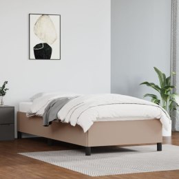 Rama łóżka, cappuccino, 80x200 cm, obita sztuczną skórą