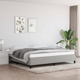 Rama łóżka, jasnoszara, 200 x 200 cm, tapicerowana tkaniną