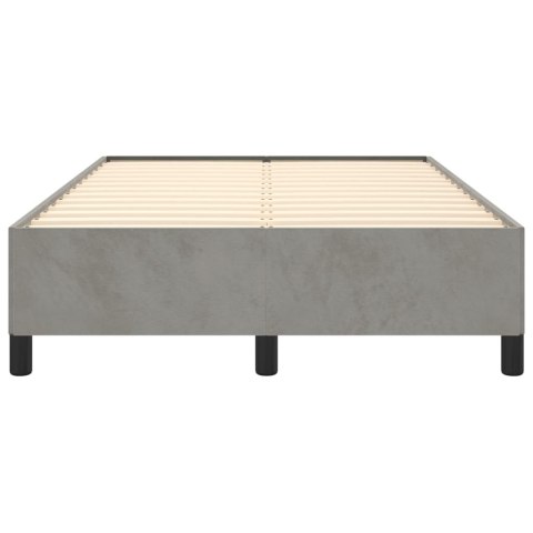 Rama łóżka, jasnoszara, tapicerowana aksamitem, 120 x 200 cm