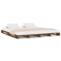 Łóżko z palet, miodowy brąz, 120x200 cm, lite drewno sosnowe