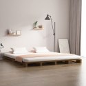 Łóżko z palet, miodowy brąz, 140x190 cm, lite drewno sosnowe