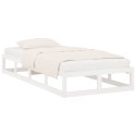 Rama łóżka, biała, 90 x 200 cm, lite drewno