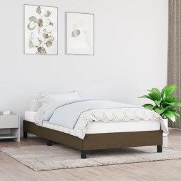 Rama łóżka, ciemnobrązowa, 90x190 cm, obita tkaniną