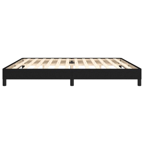 Rama łóżka, czarna, 200x200 cm, obita tkaniną