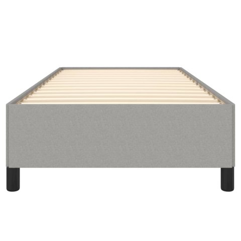Rama łóżka, jasnoszara, 100 x 200 cm, tapicerowana tkaniną