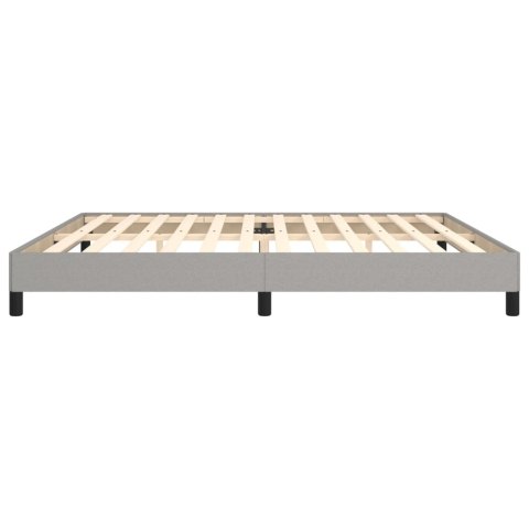 Rama łóżka, jasnoszara, 200 x 200 cm, tapicerowana tkaniną