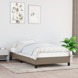 Rama łóżka, kolor taupe, 90 x 200 cm, tapicerowana tkaniną