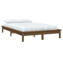 Rama łóżka, miodowy brąz, 200 x 200 cm, lite drewno sosnowe