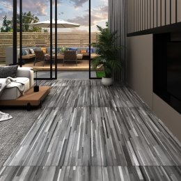 Panele podłogowe PVC, 4,46 m², 3 mm, samoprzylepne, szare paski