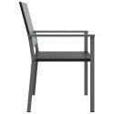 Krzesła ogrodowe, 6 szt., czarne, 54x62,5x89 cm, polirattan