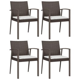Krzesła ogrodowe z poduszkami, 4 szt., brązowe, 56,5x57x83 cm