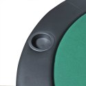 Składany blat do pokera dla 10 graczy, zielony