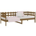 Łóżko dzienne, brązowe, 80x200 cm, lite drewno sosnowe