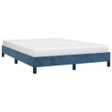 Rama łóżka, ciemnoniebieska, 140x200 cm, tapicerowana aksamitem