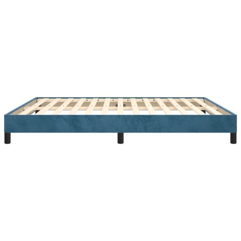 Rama łóżka, ciemnoniebieska, 180x200 cm, tapicerowana aksamitem