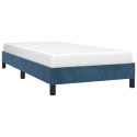Rama łóżka, ciemnoniebieska, 80x200 cm, tapicerowana aksamitem