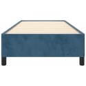 Rama łóżka, ciemnoniebieska, 90x200 cm, tapicerowana aksamitem
