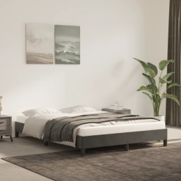 Rama łóżka, ciemnoszara, 140x200 cm, tapicerowana aksamitem