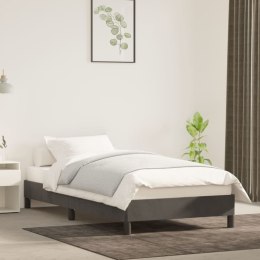 Rama łóżka, ciemnoszara, 80x200 cm, tapicerowana aksamitem