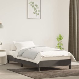 Rama łóżka, ciemnoszara, 90x190 cm, tapicerowana tkaniną