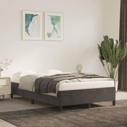 Rama łóżka, ciemnoszara, tapicerowana aksamitem, 120 x 200 cm
