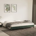 Rama łóżka, ciemnozielona, 200x200 cm, tapicerowana aksamitem