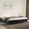 Rama łóżka, czarna, 200x200 cm, tapicerowana aksamitem