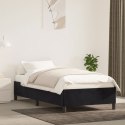 Rama łóżka, czarna, 90 x 200 cm, tapicerowana aksamitem