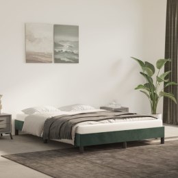 Rama łóżka, ciemnozielona, 140x190 cm, aksamitna