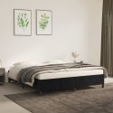 Rama łóżka, czarna, 180x200 cm, tapicerowana aksamitem