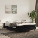 Łóżko kontynentalne, czarne, obite aksamitem, 140x190 cm