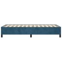Rama łóżka, ciemnoniebieska, 100x200 cm, tapicerowana aksamitem