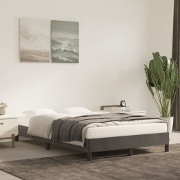Rama łóżka, ciemnoszara, tapicerowana aksamitem, 120 x 200 cm