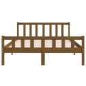 Rama łóżka, miodowy brąz, lite drewno, 140 x 190 cm